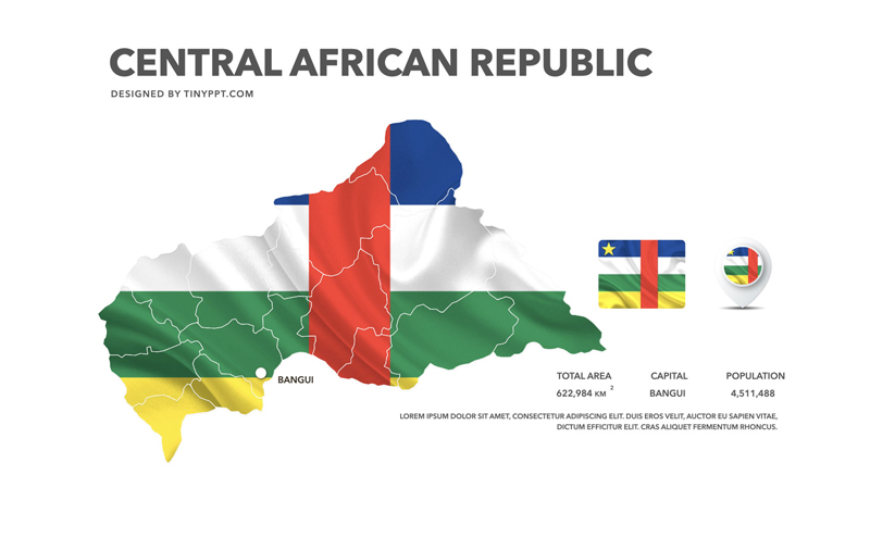 Central African Rep Map Slide Powerpoint 