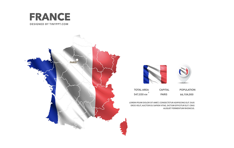 France Map Slide Powerpoint Tinyppt