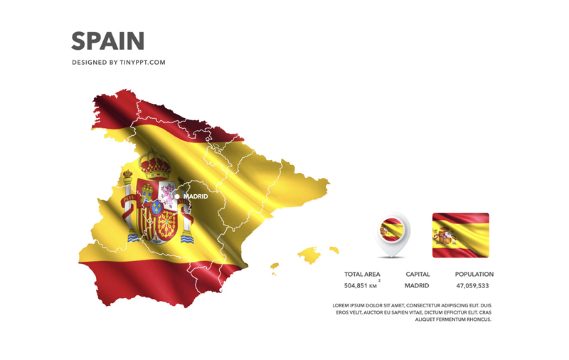 Spain Map Slide PowerPoint