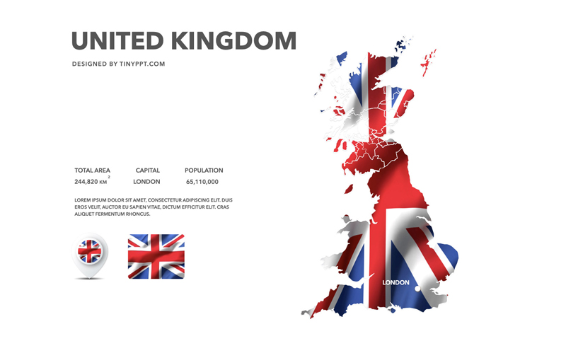 United Kingdom Map Slide PowerPoint