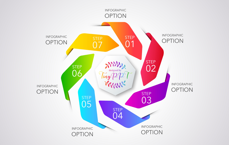 Circle Arrows Infographic Diagram Options Tinyppt