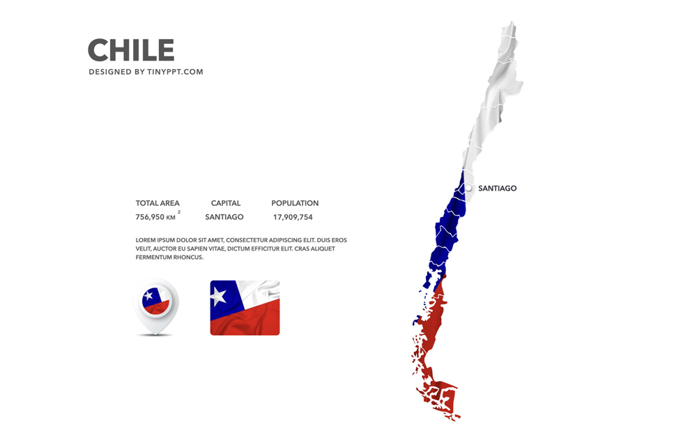 Chile Map Slide Powerpoint